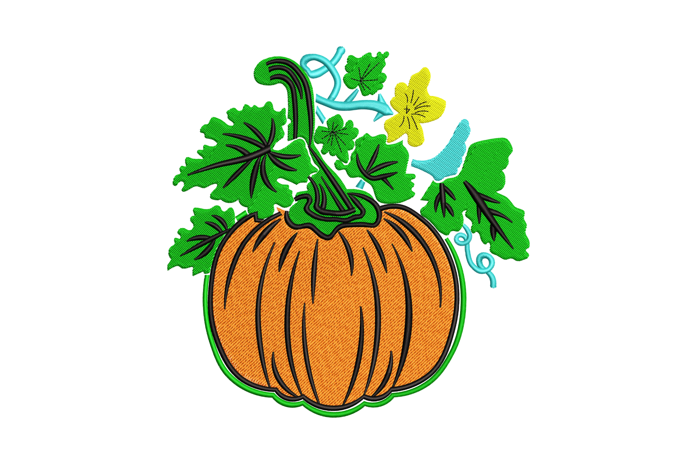 Premium Festive Pumpkin Embroidery Design