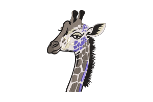 Premium Giraffe Head Embroidery Design