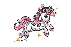 Premium Magical Unicorn Embroidery Design