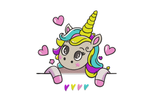 Premium Magical Unicorn Embroidery Design