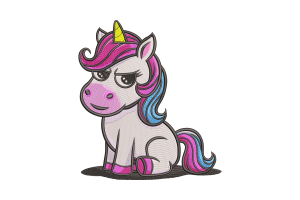 Premium Playful Unicorn Embroidery Design