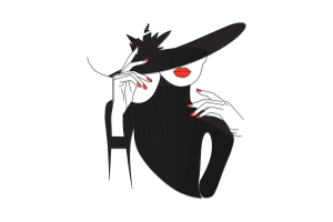 Premium Stylish Woman Embroidery Design