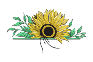 Premium Sunflower Embroidery Design