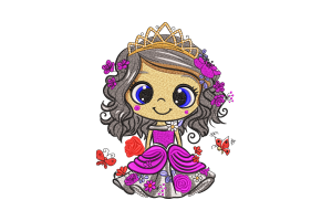 Princess Embroidery Design