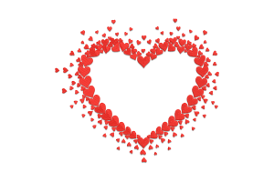 Red Heart Explosion Embroidery Design