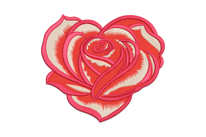 Rose Flower Embroidery Design