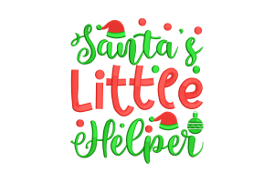 Santa's Little Helper Embroidery Design