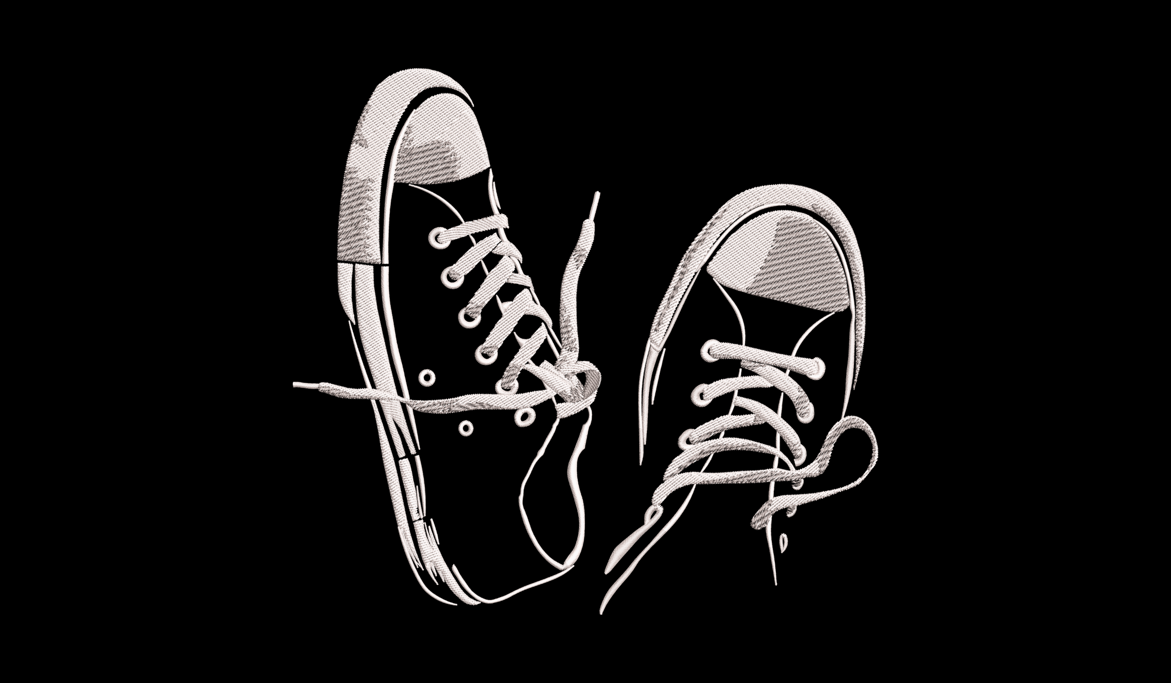Sneakers Embroidery Design