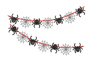 Spider Garland Machine Embroidery Design