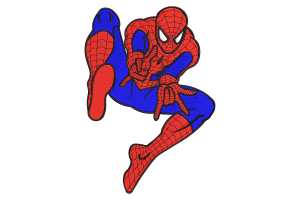 Spider-Man Action Pose Embroidery Design
