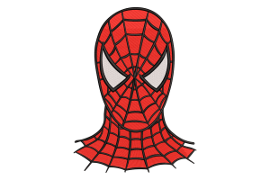 Spider Man Face Embroidery Design