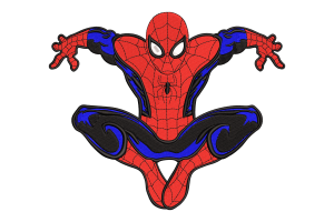 Spider-Man Jump Embroidery Design