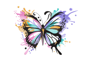 Splendid Butterfly Embroidery Design