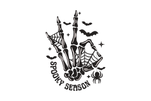 Spooky Season Skeleton Hand Embroidery Design