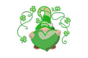 St. Patrick’s Day Gnome Embroidery Design