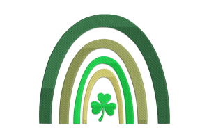 St. Patrick's Day Rainbow Embroidery Design