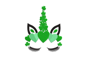 St. Patrick’s Day Unicorn Embroidery Design