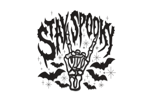 Stay Spooky Skeleton Hand Embroidery Design