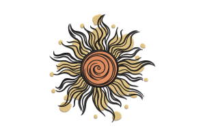 Sun Embroidery Design