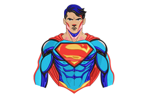 Superman Chest Embroidery Design