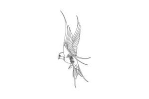 Swallow Bird Embroidery Design
