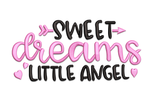 Sweet Dreams Little Angel Embroidery Design