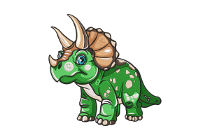 Triceratops Dinosaur Embroidery Design