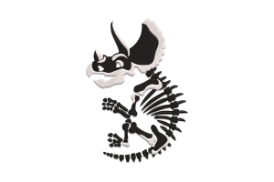 Triceratops Skeleton Dinosaur Machine Embroidery Design