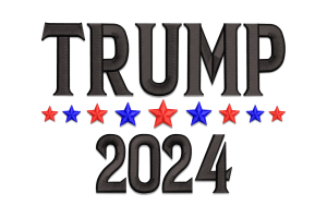 Trump 2024 Embroidery Design
