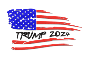 Trump 2024 Flag Embroidery Design