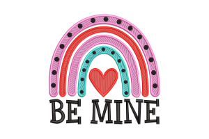 Valentine Be Mine Embroidery Design