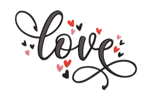 Valentine Love Heart Embroidery Design