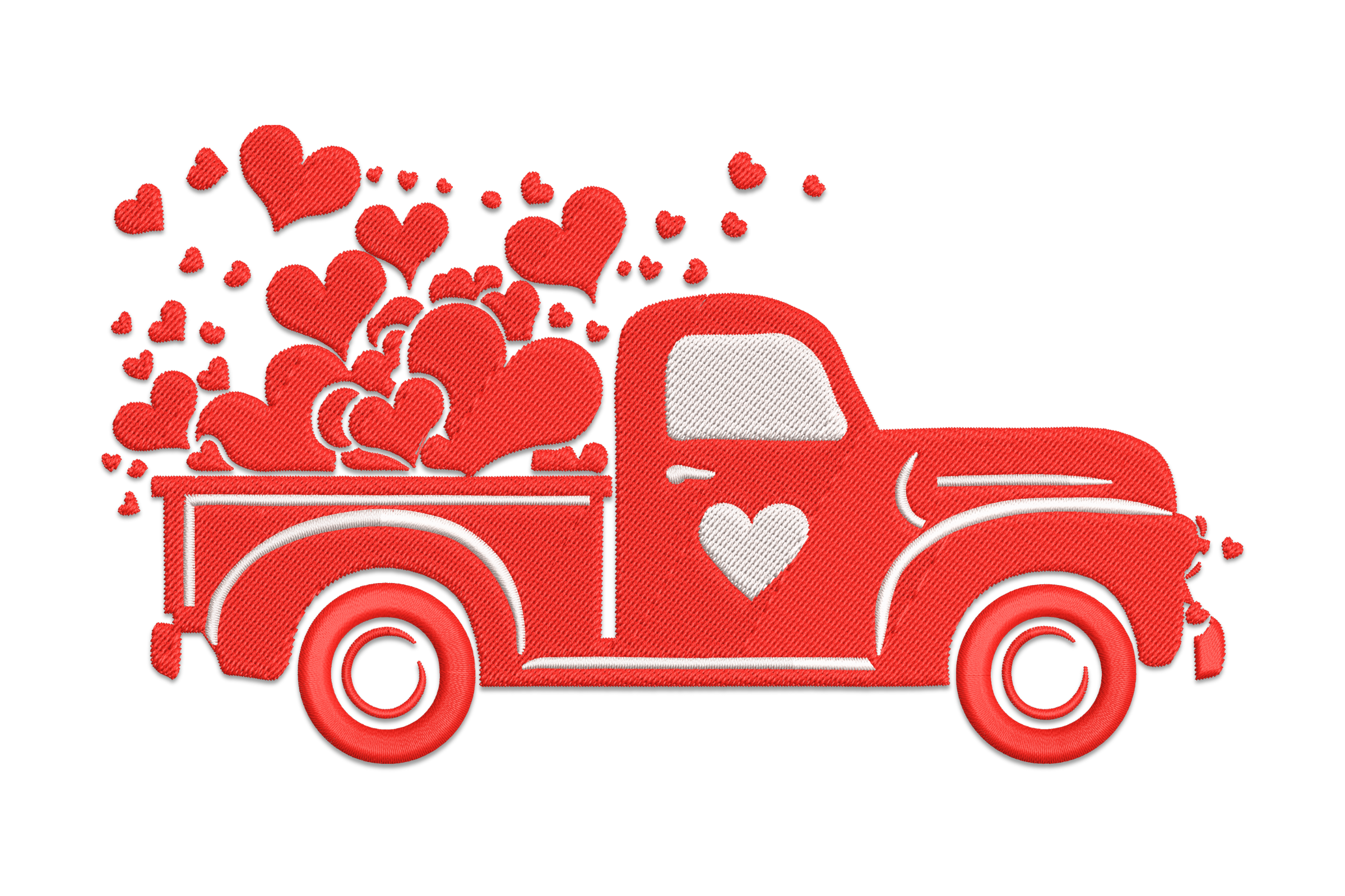 Valentine’s Truck Embroidery Design