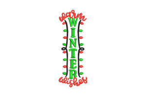 Warm Winter Wishes Embroidery Design