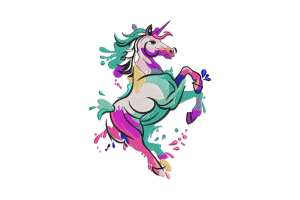 Whimsical Unicorn Embroidery Design