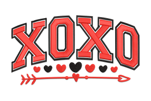 XOXO Embroidery Design File